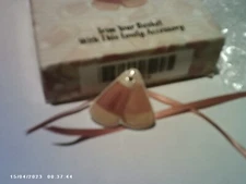 Longaberger Pottery 1999 CANDY CORN TIE-ON w/ORANGE RIBBON TIE New MIB