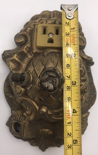 VINTAGE BRASS ART DECO LAMP SWITCH WITH TURN SWITCH. - Picture 5 of 6