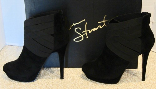 Womens Colin Stuart Black High Ankle Boots Booties 8 M - Picture 4 of 6