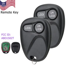 2 Replacement For 1997 1998 1999 GMC Sierra Car Key Fob Remote ABO1502T 16245102