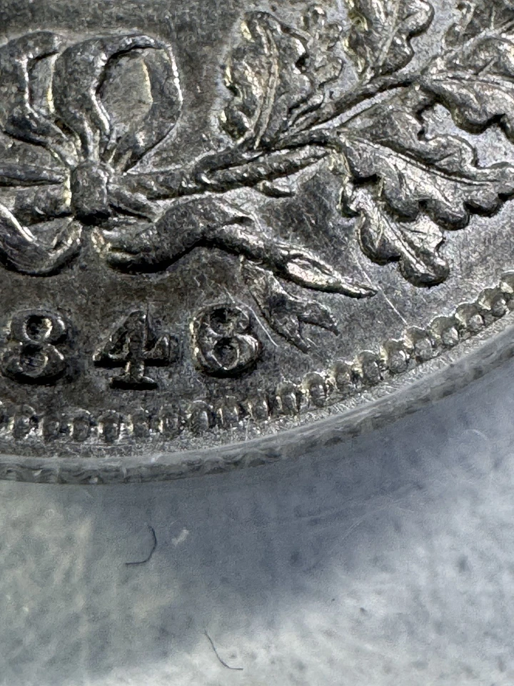 1848/6 Great Britain 1 Shilling Silver Coin Graded VF 30 by ANACS - Image 2 of 4