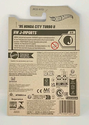 Hot Wheels 2025 Estuche F '85 HONDA CITY TURBO II RTH Treasure HUNT TARJETA LARGA - Imagen 3 de 9