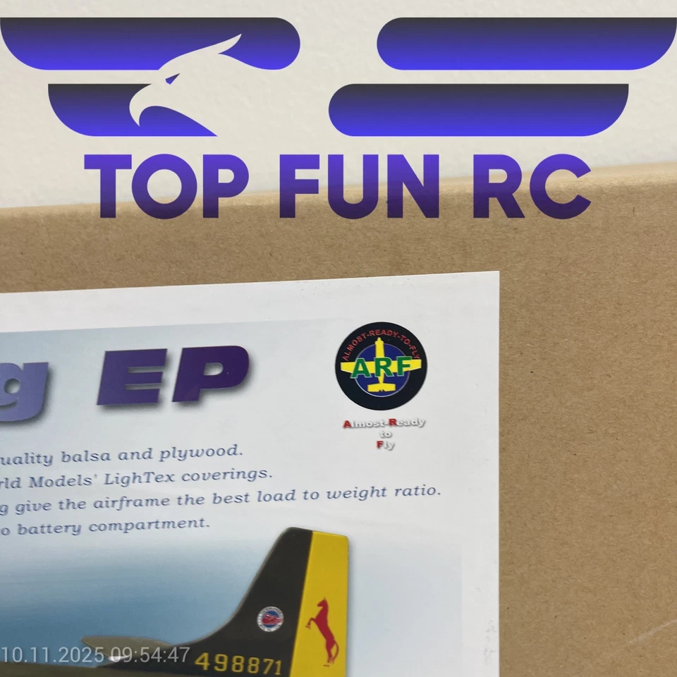 THE WORLDS MODELS P-51 MUSTANG EP (40) WARBIRD COLOR MODEL AIRCRAFT KIT ARF - Image 4 of 4