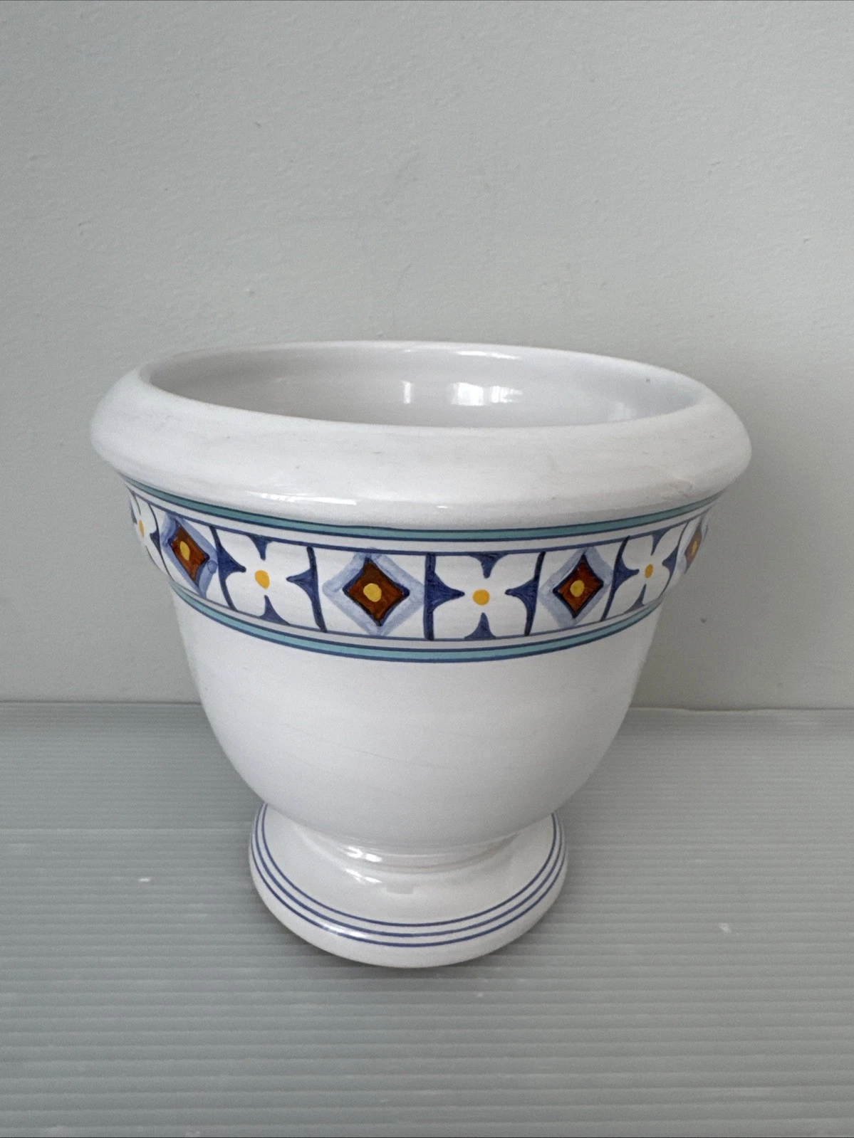 Vintage 1980's Ceramic Italian Mortar No Wooden Pestle ~ 5-3/4" Tall N