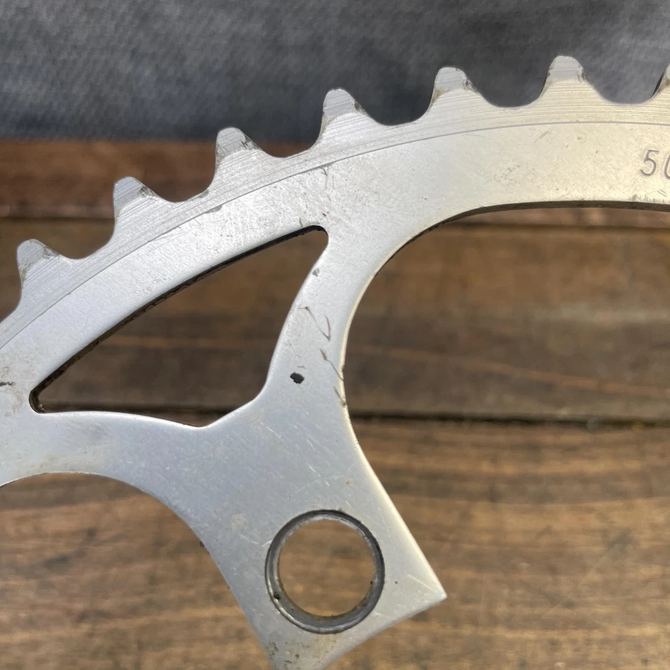 Corrente vintage especializada 50T 110 BCD 5 parafusos alumínio estrada prata 50 dentes - Imagem 4 de 4