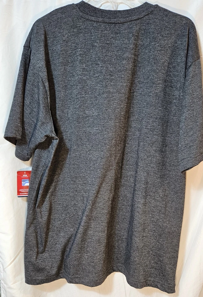  Camiseta Team USA Apperal Olympic nova com etiquetas cinza esqui neve mistura de algodão 42" C × 29" L - Imagem 3 de 4