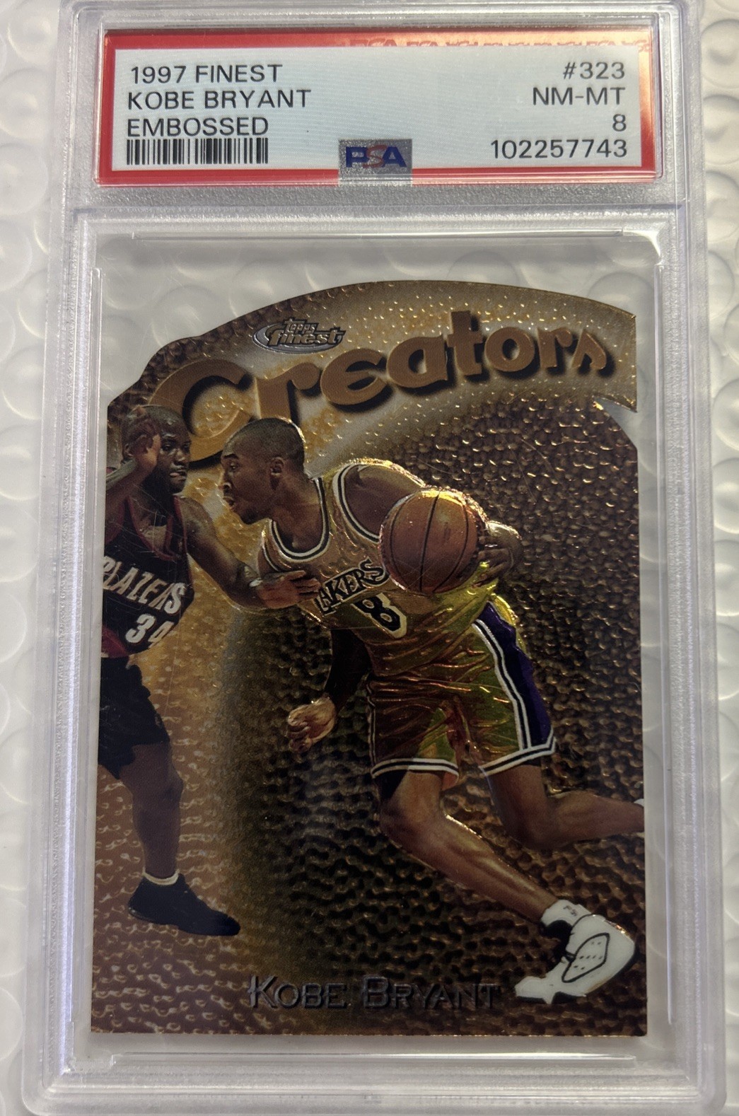 Kobe Bryant 1997 Topps Finest #323 Gold - Embossed (No Coating