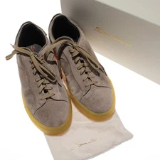 Santoni NWB Despatch Lace Up Suede Casual Sneakers Size 11 US in Brown