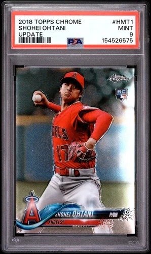 2018 TOPPS CHROME UPDATE #HMT1 SHOHEI OHTANI ROOKIE RC PSA 9