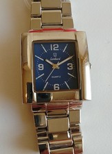 Lombard Herrenuhr Blau Ziffernblatt Stainless Steel Wasserresistent Quarzuhr P28