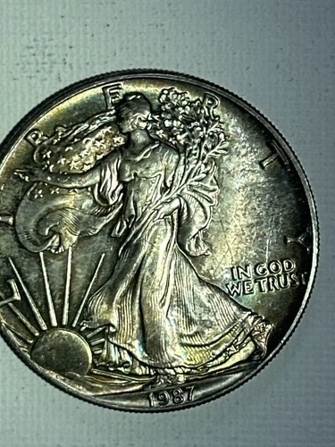 1987 American Eagle Walking Liberty Silver One Dollar Coin 1 oz .999 Fine Silver