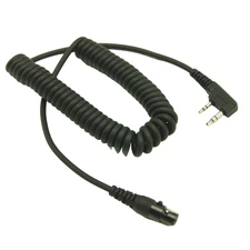 Racing Headset Cable with K 2-Pin to 5-Pin Mini XLR to connect two-way Radio