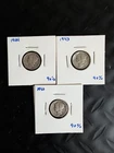 mercury dimes lot of 3