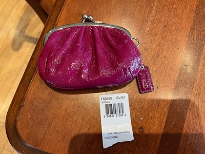 NWT COACH BERRY PATENT LEATHER KISS LOCK COIN PURSE #60559 | eBay