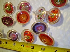 FUN SPINNING  TOPS 1.5''  LOT OF 48  CARNIVAL TOYS, SCHOOL PRIZES, PARTY FAVORS