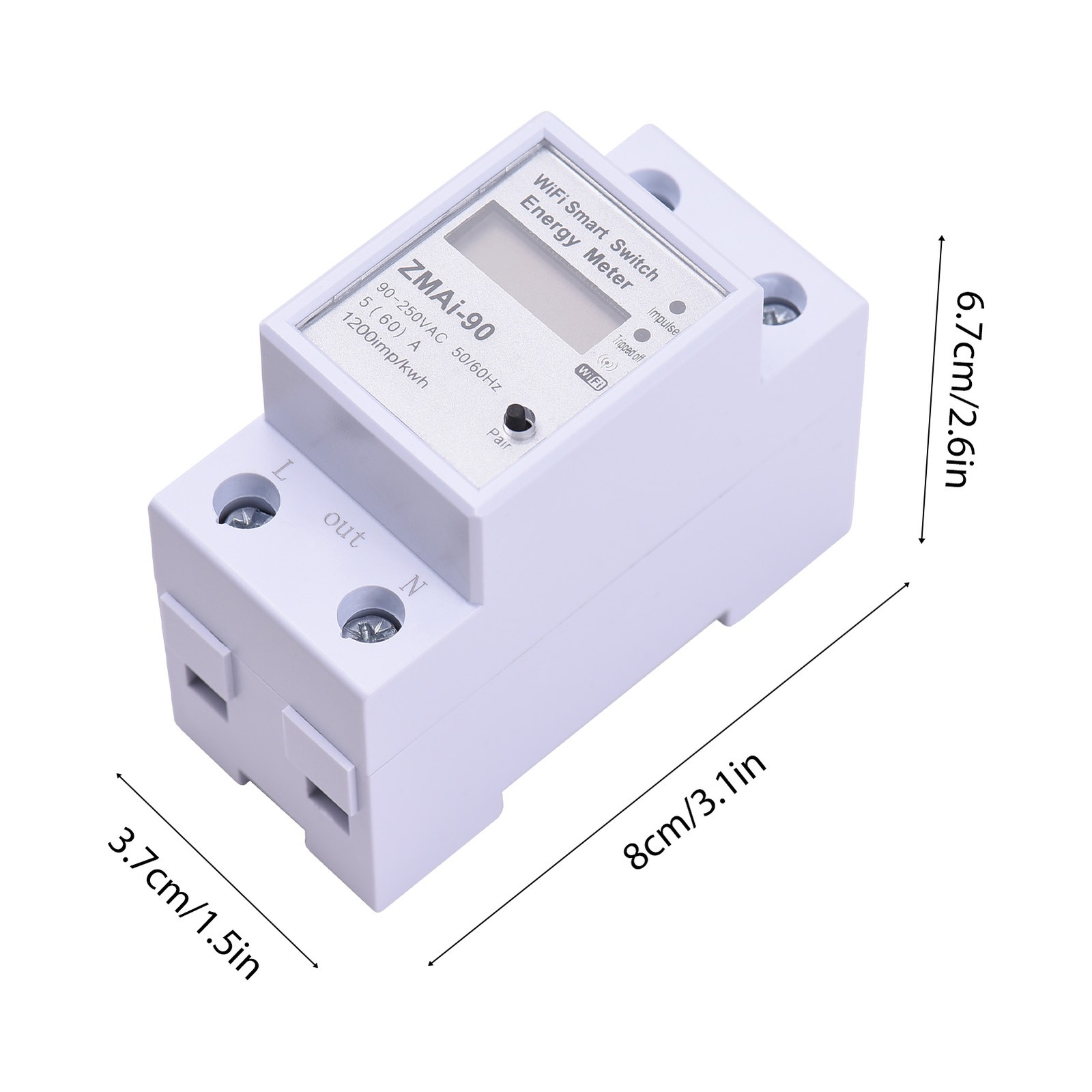 NEW WiFi Intelligent Energy Meter Support TY APP Control Single-Phase Din Rail