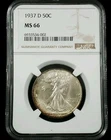 1937-D 50C Walking Liberty Half Dollar NGC MS 66 #7357A