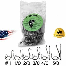 UFISH Circle Size Steel Octopus Offset Fishing Hooks Freshwater Bulk Saltwater