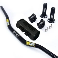 Original "Evo" PRO TAPER Handlebar Fat Bar DIRT BIKE ATV Quad 1 1/8'' GRIPS Pads