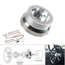 5 & 6 Hole Steering Wheel Polished Hub Adapter for Flaming River Ididit GM Chevy