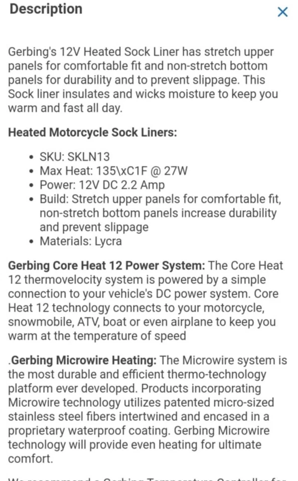 Gerbing Heated Socks/I won them in motorcycle raffle - Image 3 of 4