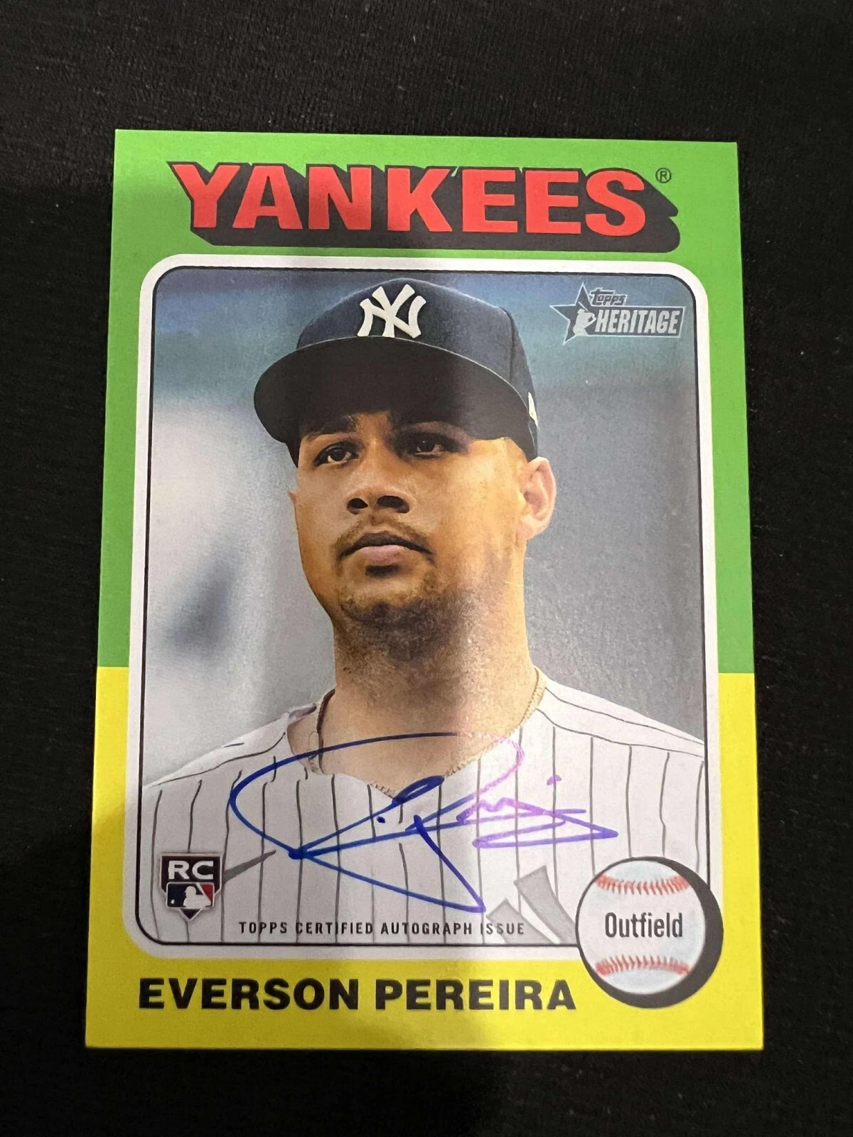 EVERSON PEREIRA 2024 Topps Heritage Real One AUTO #ROA-EP Rookie Card RC