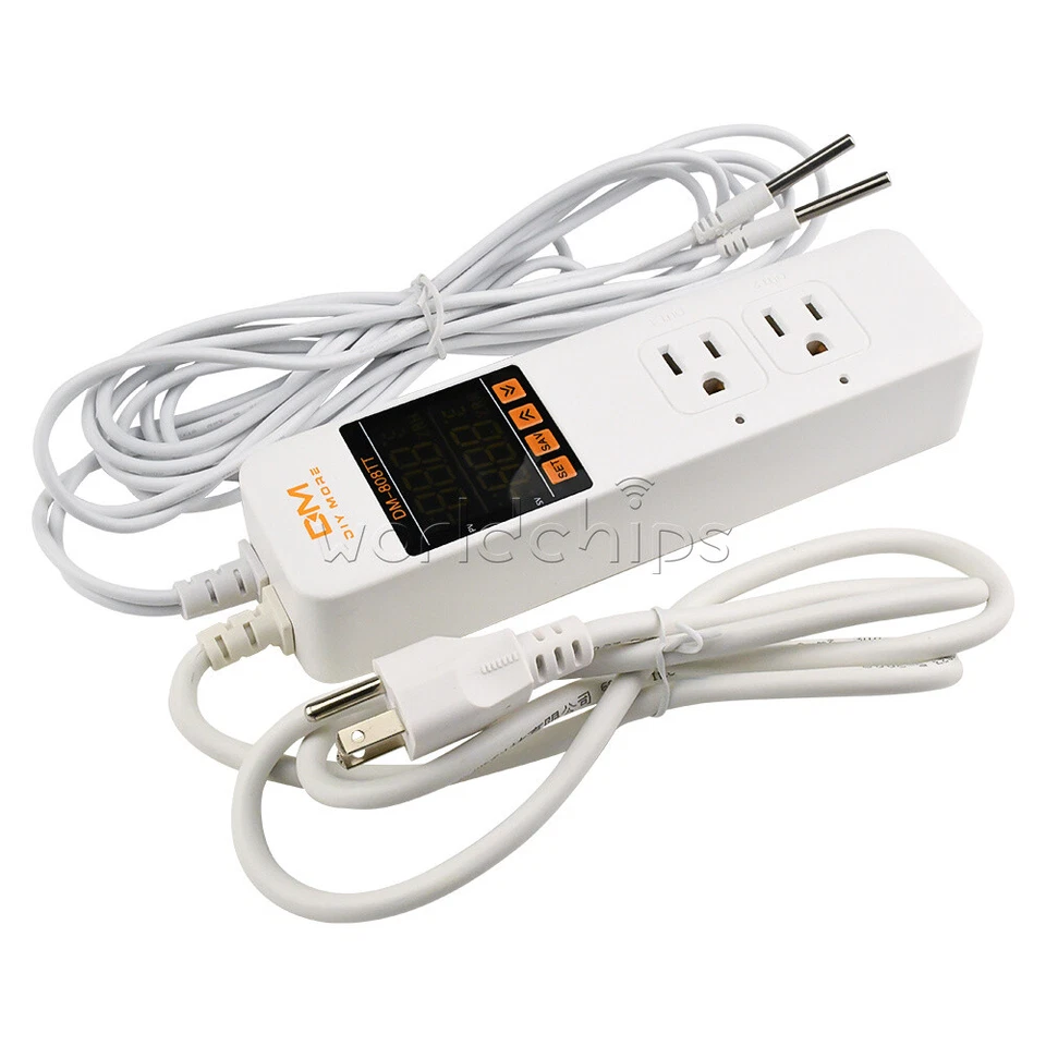 DM-808TT AC85-250V 10A Dual Digital Temperature Controller Control Power Socket - Image 2 of 4