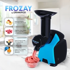 Frozen Fruit Ice Cream Maker, Soft Serve Frozen Yogurt Machine With Recipe Book