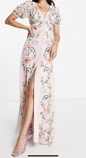 Maya Embroidered Tea Dress - Size 10 - Blush - BNWT