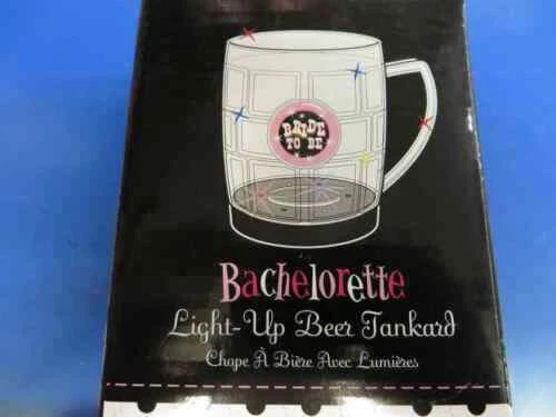 Tarra de cerveza iluminada de vidrio despedida de soltera despedida de soltera despedida de noche para niñas Foto 2 de 2