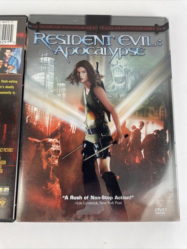 Lot of 2 x RESIDENT EVIL + Resident Evil Apocalypse DVD Video Mill Jovovich MINT - Picture 4 of 6