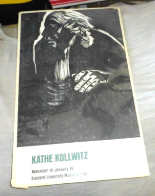 VINTAGE POSTER LITHO ETCHING OF HERSELF KATHE KOLLWITZ STANFORD UNI MUSEUM OF AR