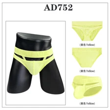 Fashion Adannu Hollow Out Briefs Men Sexy Underwear Cotton Gay Panties Low-rise