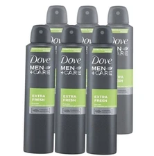 6 Packs Of Dove Men+Care Extra Fresh Anti Perspirant Deodorant Spray 250 Ml