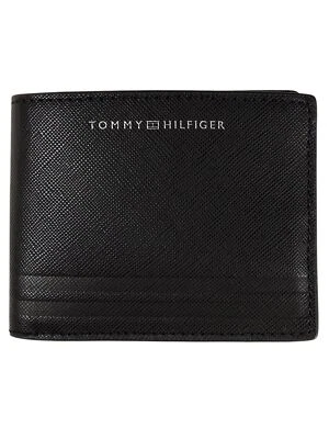 Tommy Hilfiger Herren Kreditkartenetui TH Bus Leather Mini CC Schwarz - Bild 1 von 2
