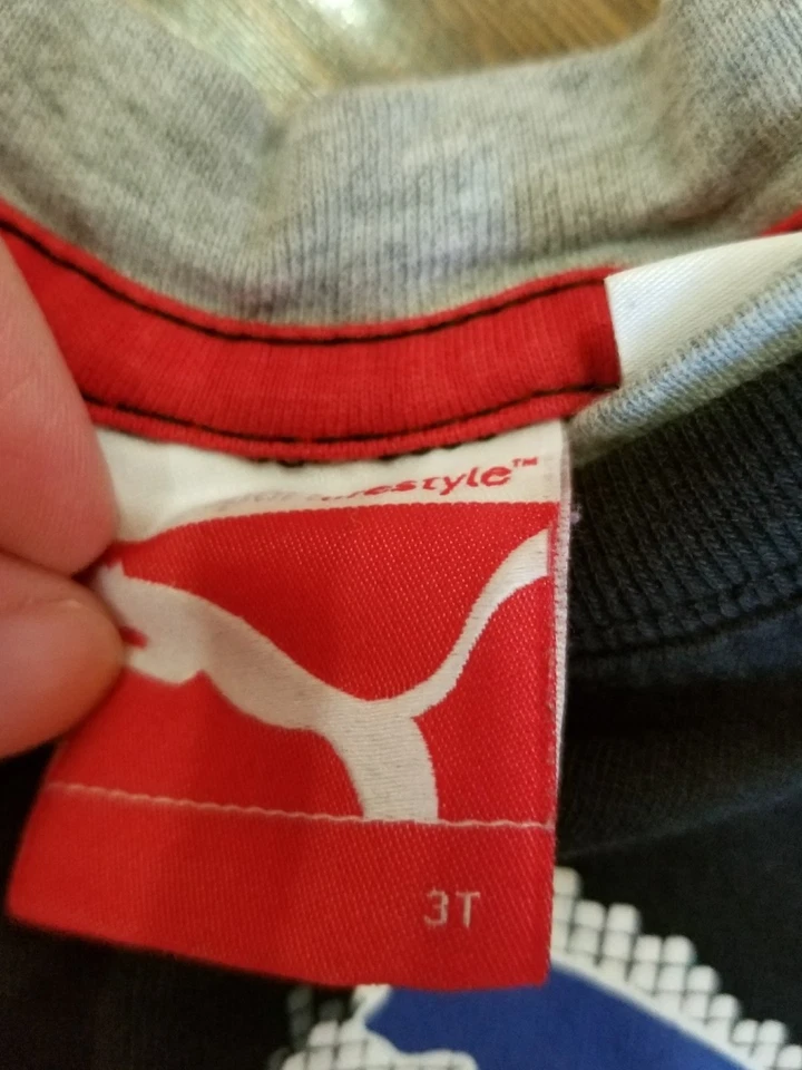 Camisa preta manga longa tamanho 3T Puma menino  - Imagem 3 de 3