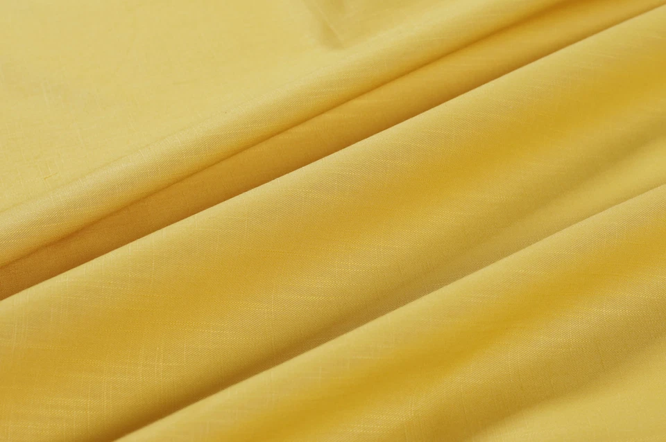 Yellow Color Solid Best Cotton Fabric Broadcloth For Sewing Quilting Shirt By YD - Image 3 of 3