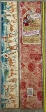 Vintage Christmas Wrapping Paper Sheets 30” Long X 10’ to 20’ Wide Lot of 2  (D)