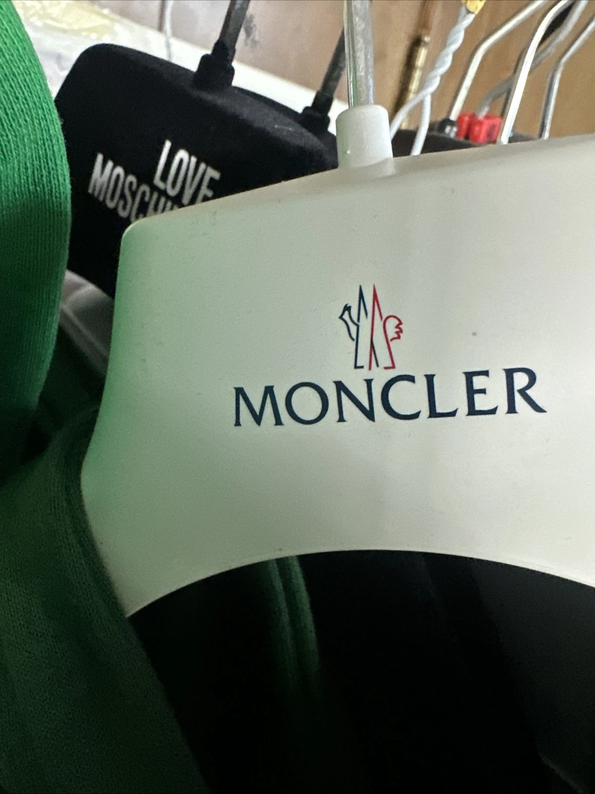 Autentica Moncler Abito Camicia Lingerie 15” Blu Rara Appendiabiti