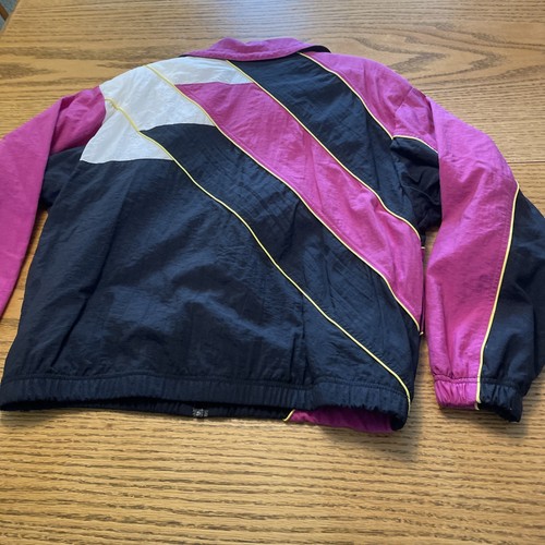 Vintage Active Exchange Neon Windbreaker Nylon Track Suit Set Jacket 90s - Picture 11 of 18