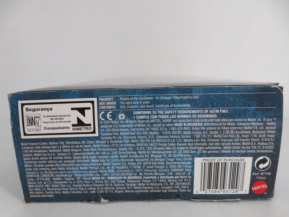 NEW - 2010 Barbie Collector Pirates of the Caribbean Angelica - Pink Label Doll - Image 3 of 4