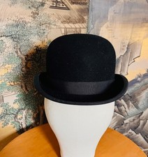 True Vintage Lock & Co Hatters St James's St London Black Bowler Hat. M/54cm
