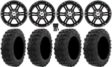 ITP SS212 14" Wheels Black 29" Dual Threat Tires Can-Am Commander Maverick