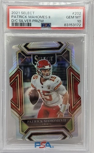 Patrick Mahomes II Select 2021 Die Cut Silver Prizm #202 PSA 10📈