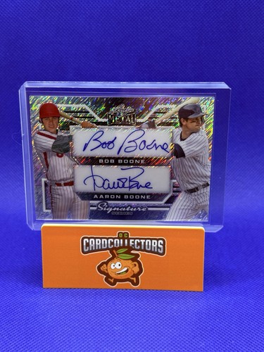 2024 leaf metal baseball Shimmer 1/1 Signature Series Bob Boone/Brett Boone