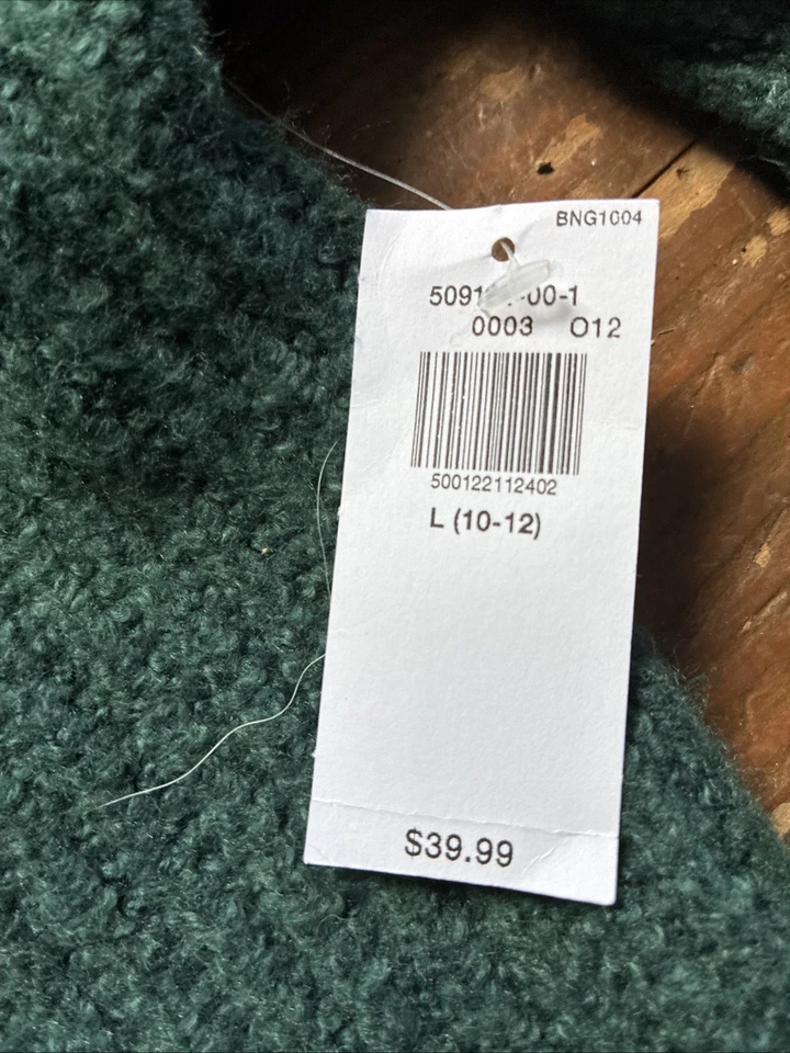 Suéter suave manga larga azul marino viejo verde para niñas talla L (10/12) Foto 2 de 4