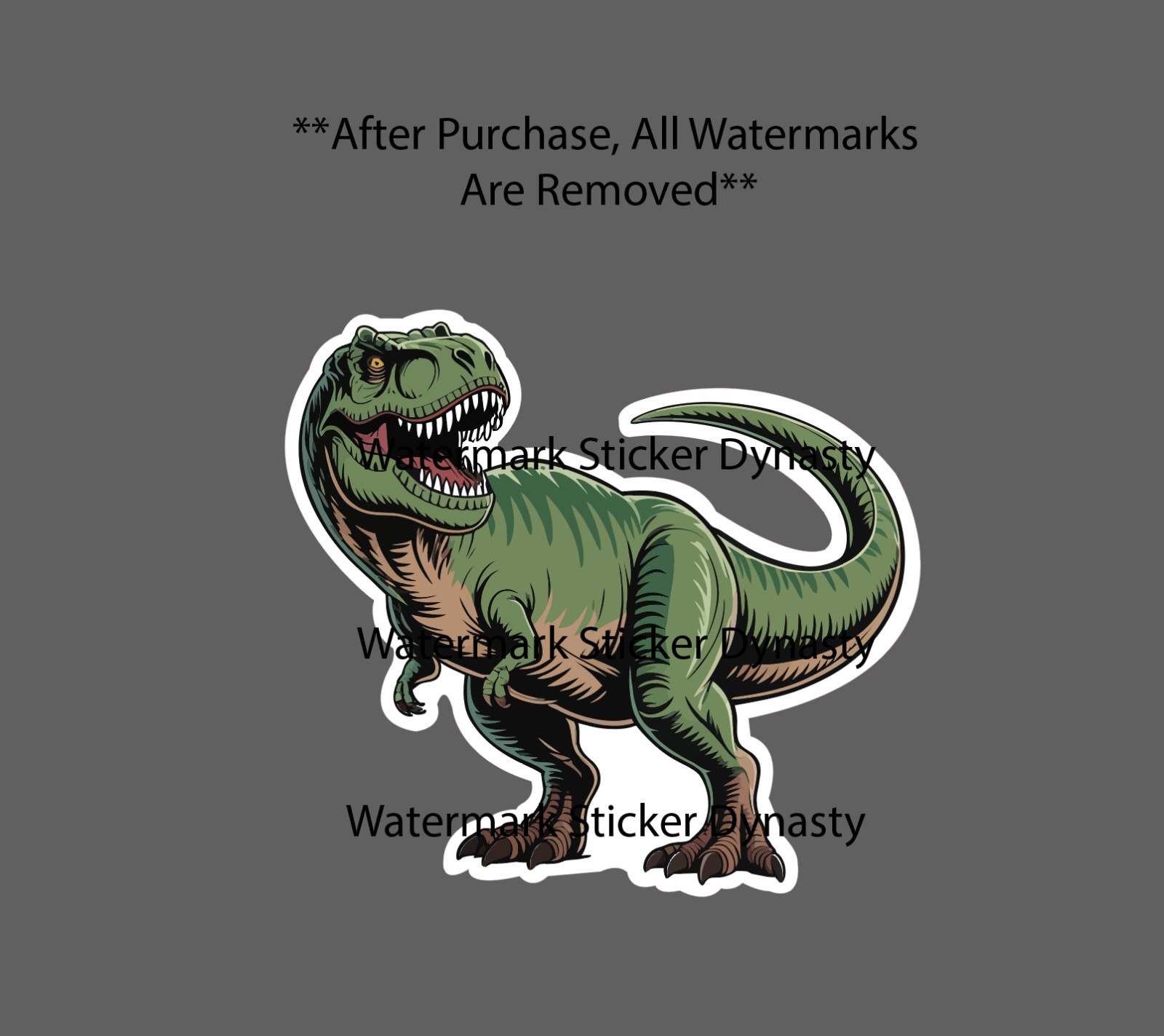 T-Rex Sticker Waterproof Decal Dinosaur Dino Animal Prehistoric Gift NEW