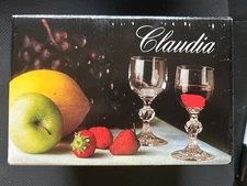 Bohemia Claudia Cut Crystal Liqueur 4.25” Cordial Glasses Set Of 6 NIB Old Stock