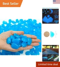 1100 Blue Glow Rocks - Eco-Friendly Luminous Pebbles for Unique Outdoor Decor