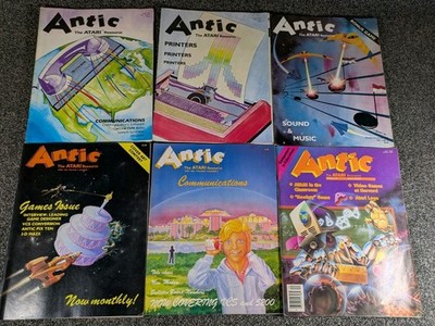 6 x Atari Antic Magazines 1982 1983 Bundle Vintage 8-Bit 400 800